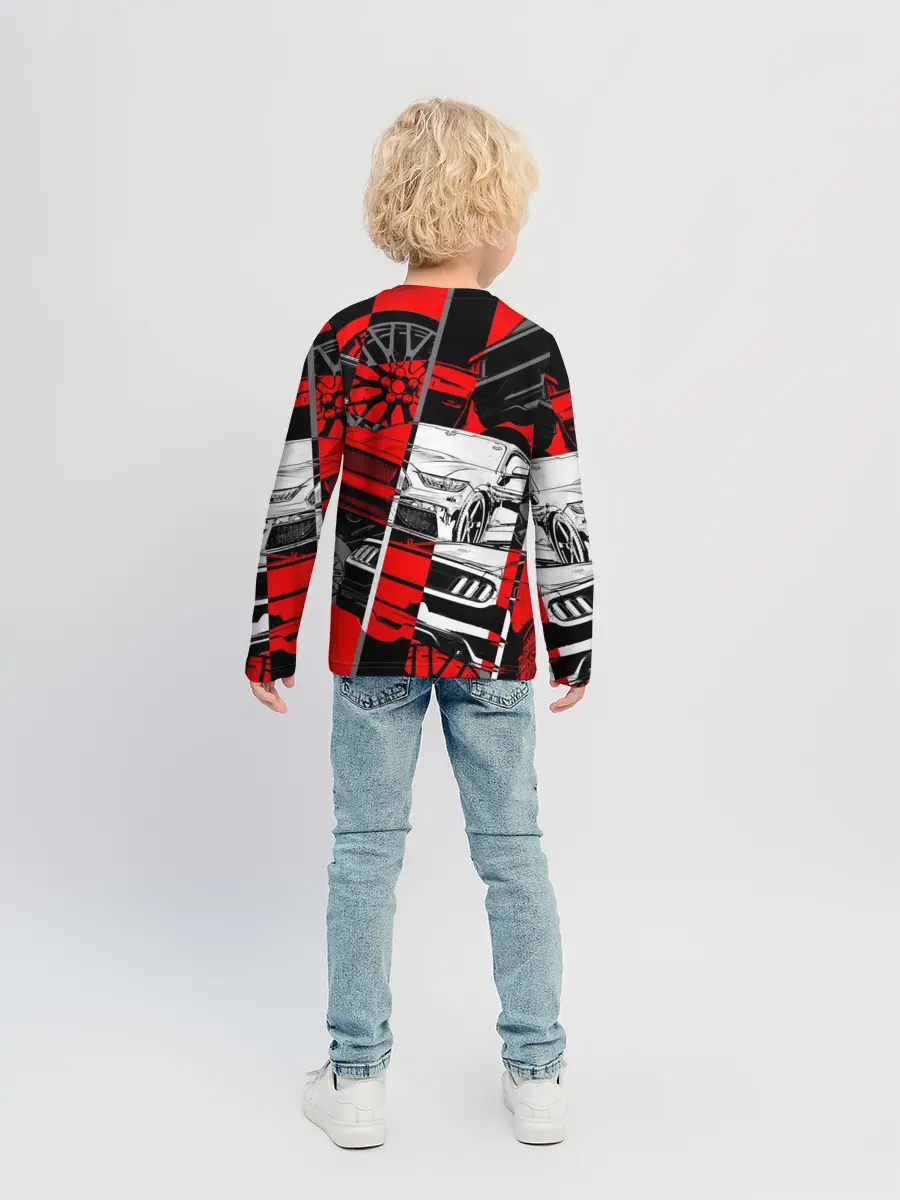 Детский лонгслив / Автомобили