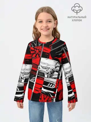 Детский лонгслив / Автомобили