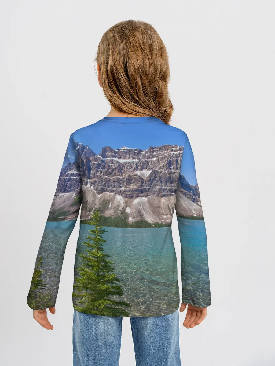 Детский лонгслив / Горное озеро