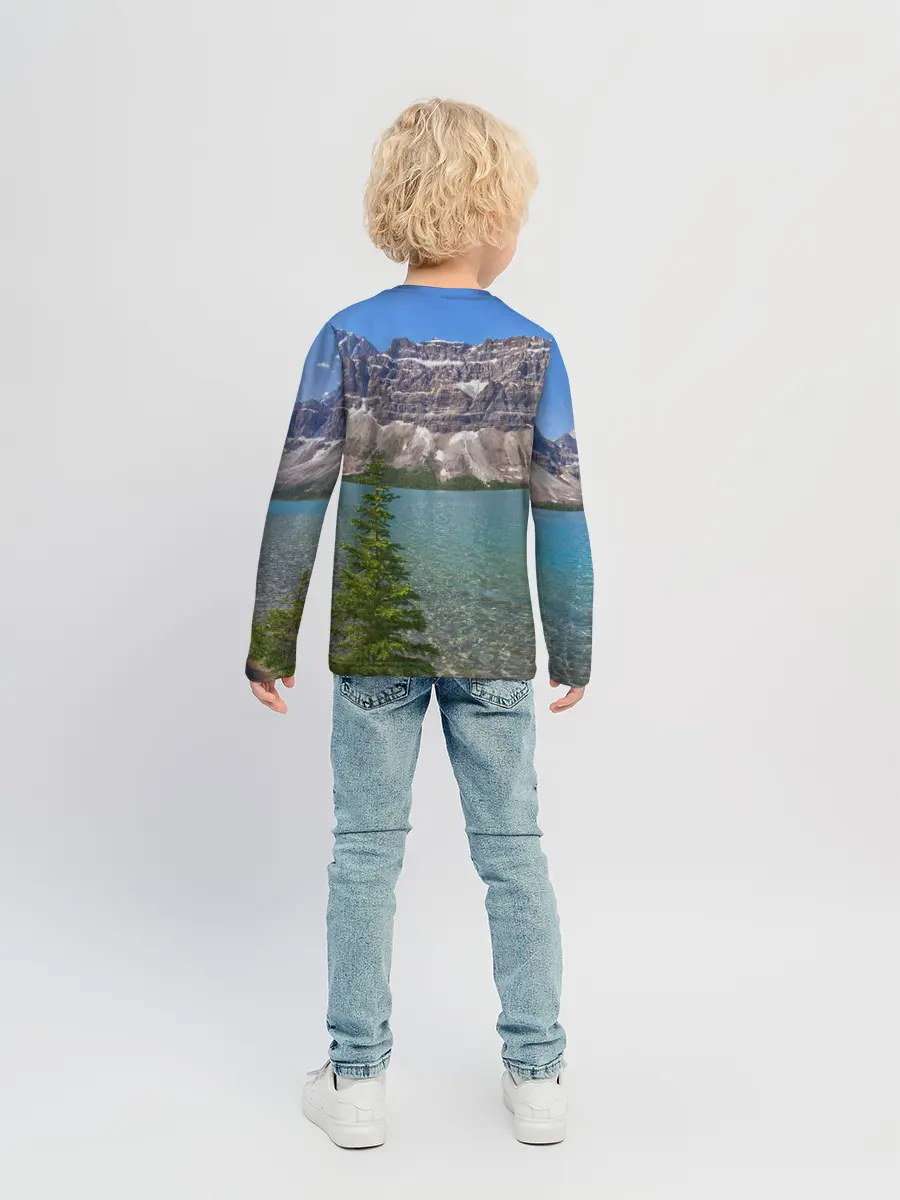 Детский лонгслив / Горное озеро
