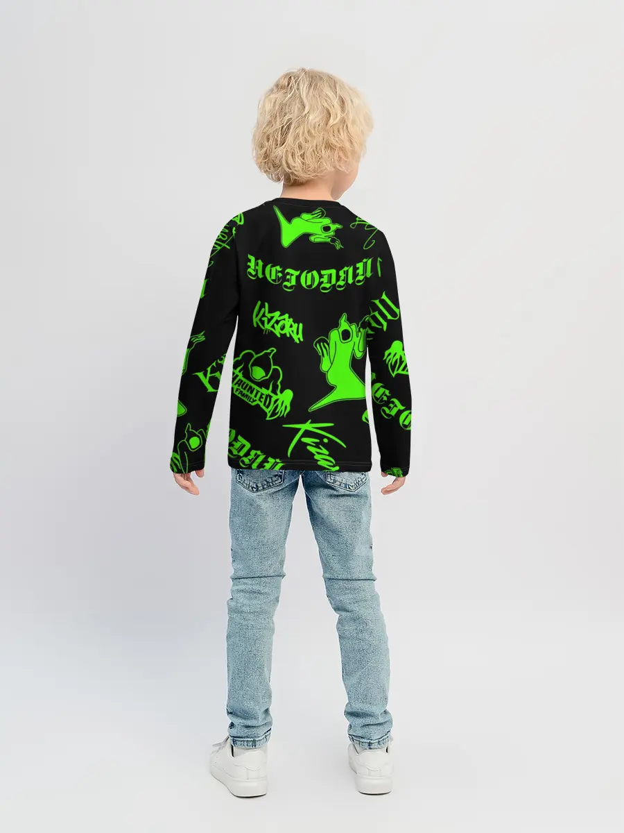 Детский лонгслив / KIZARU / HAUNTED FAMILY