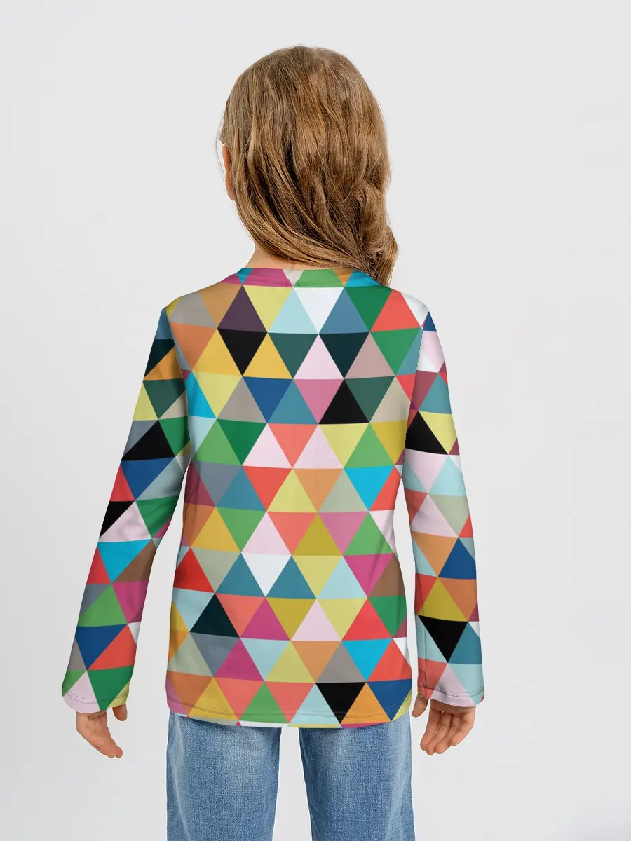 Детский лонгслив / хипстерский паттерн