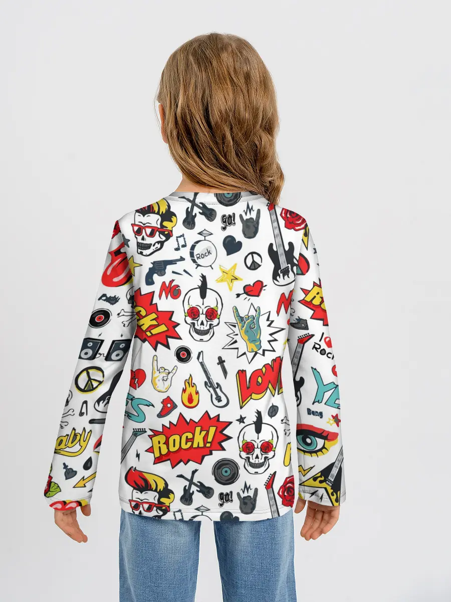 Детский лонгслив / Я ЛЮБЛЮ РОК