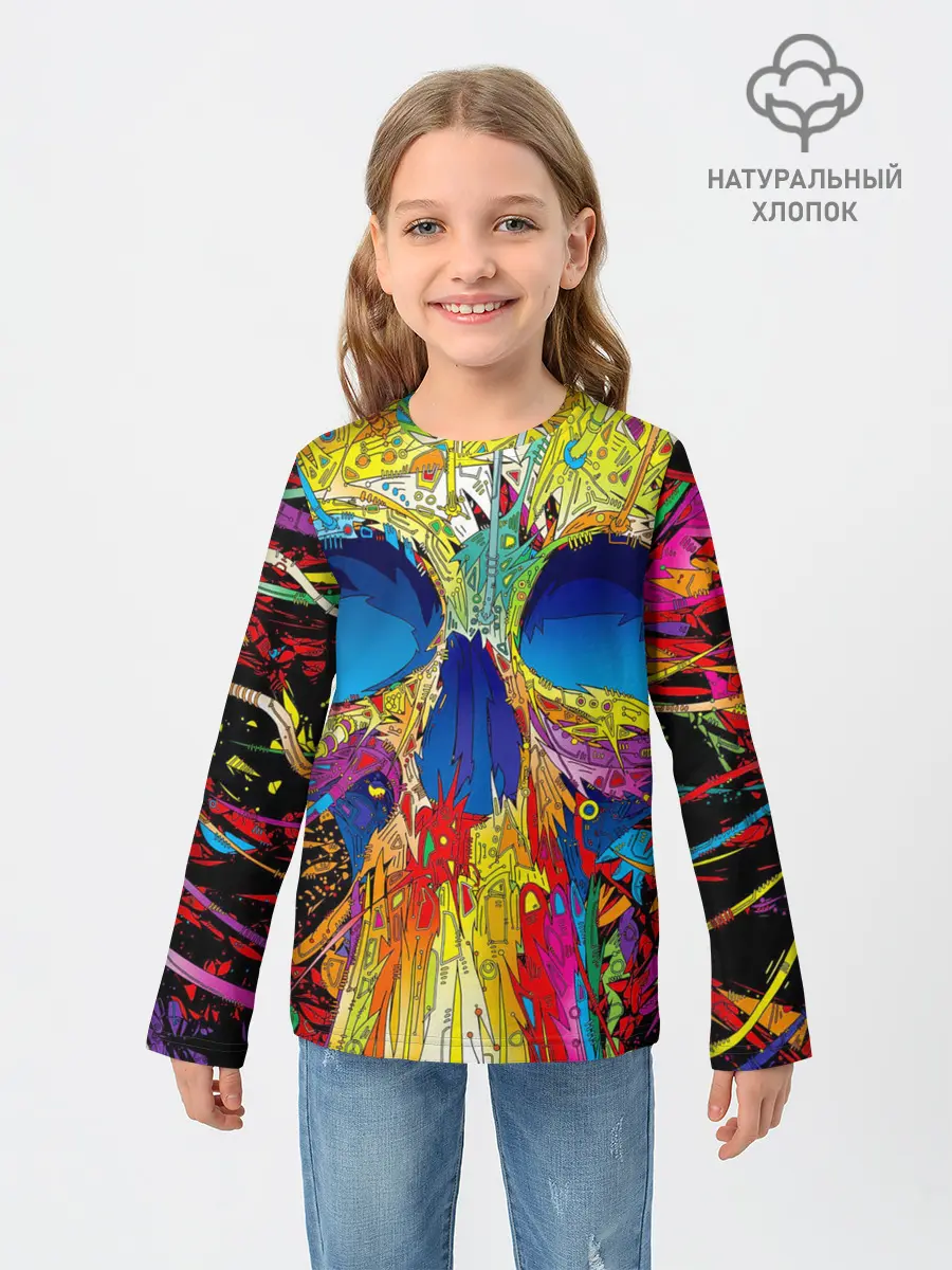 Детский лонгслив / Череп