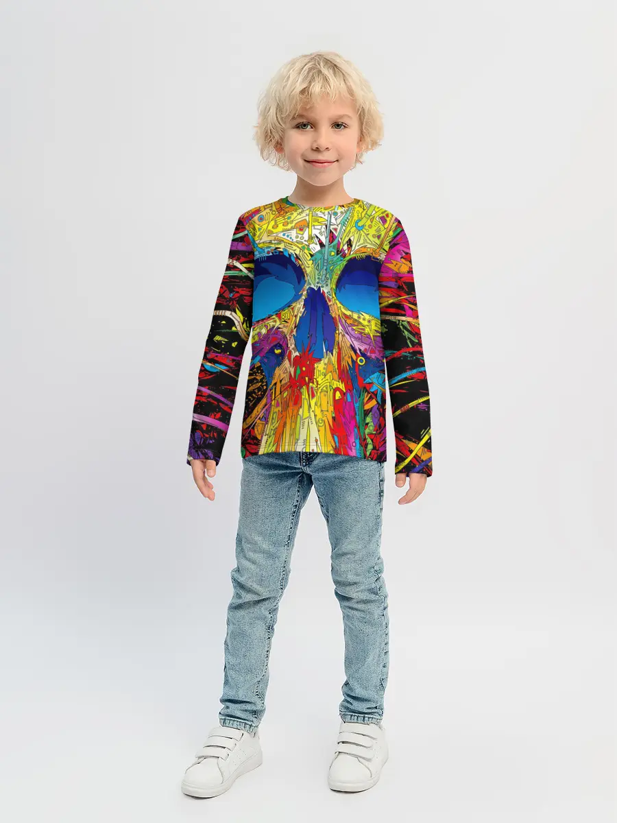 Детский лонгслив / Череп