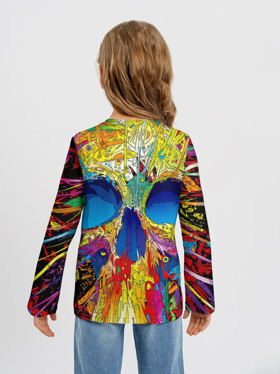 Детский лонгслив / Череп