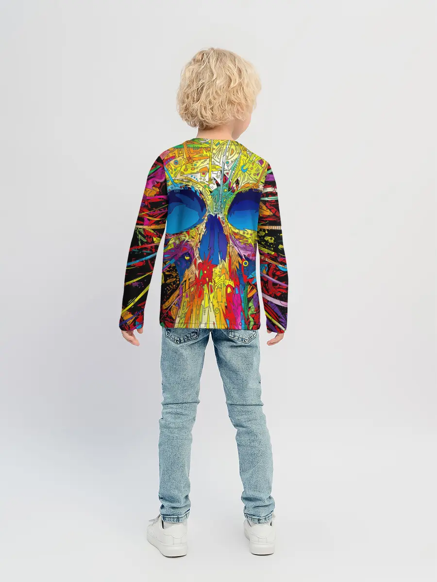 Детский лонгслив / Череп