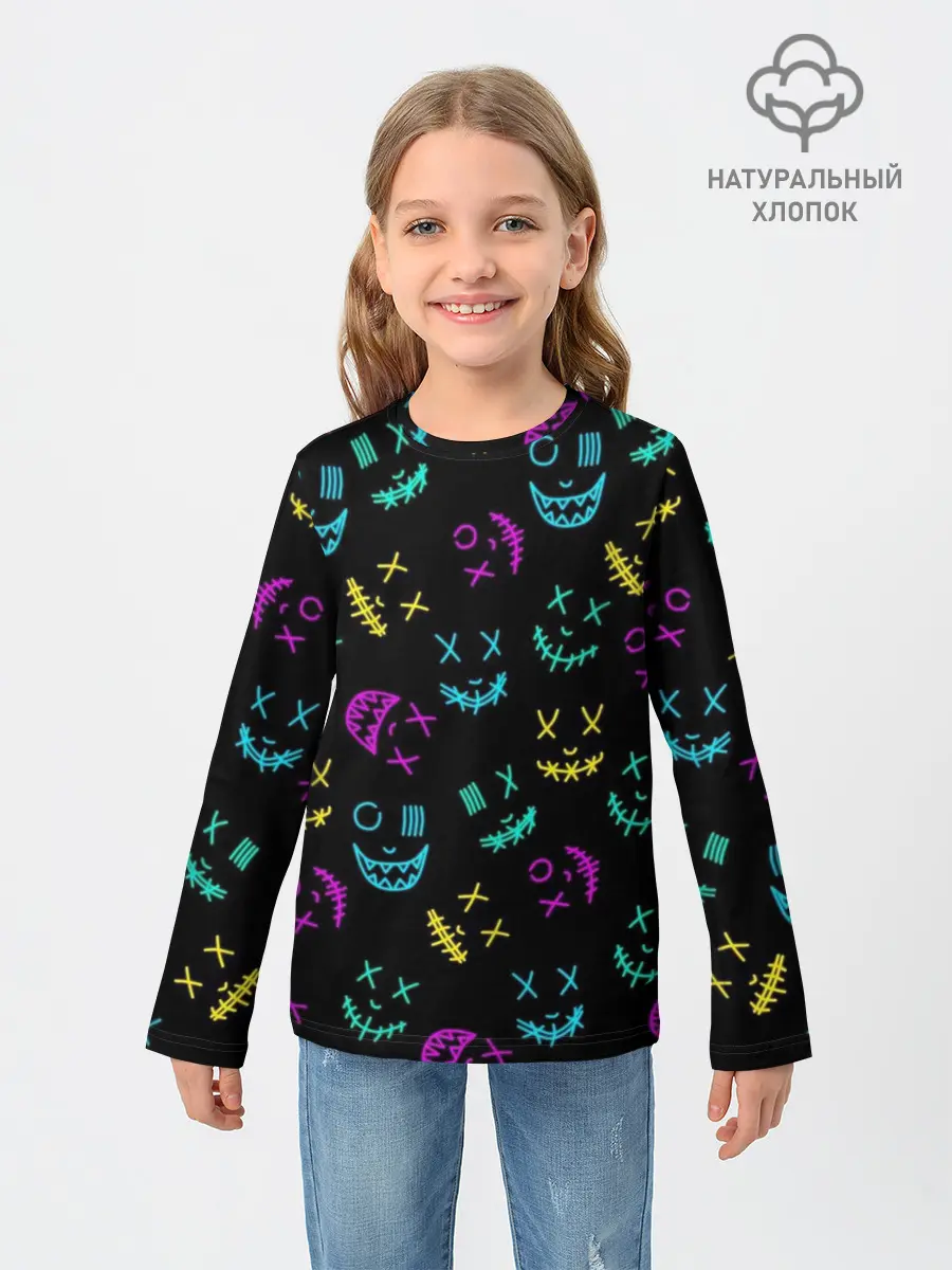 Детский лонгслив / Marshmello Маски