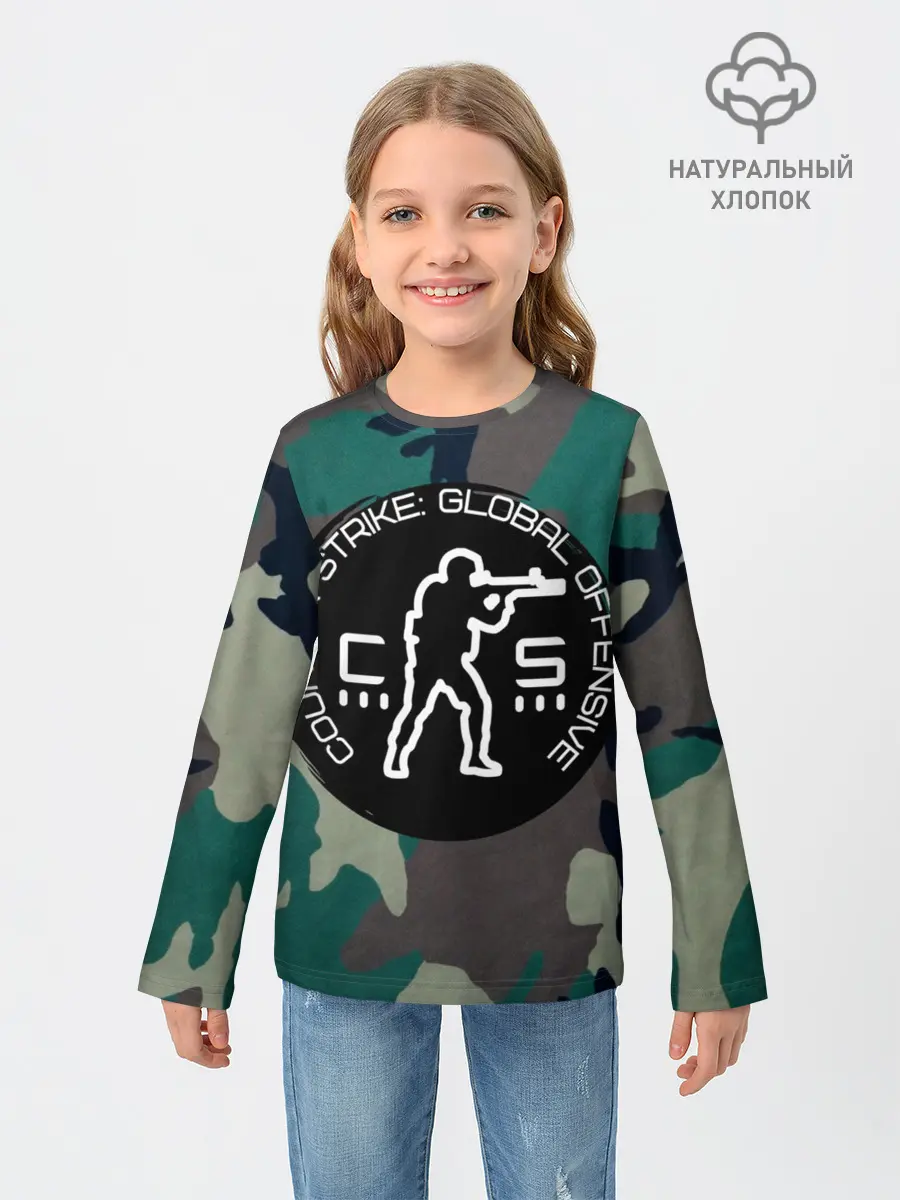 Детский лонгслив / символика CStrike