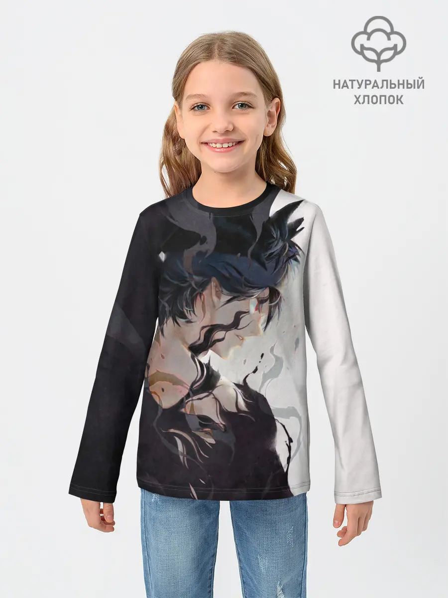 Детский лонгслив / Black Asta