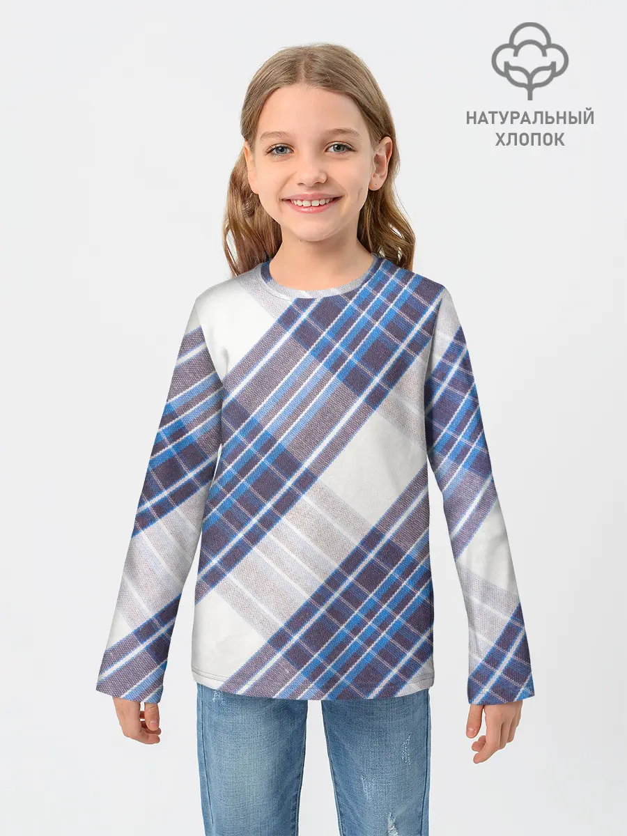 Детский лонгслив / Шотландка | Scottish | Tartan