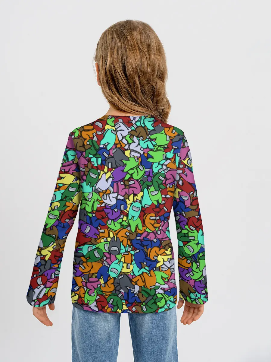 Детский лонгслив / Among Us Overload