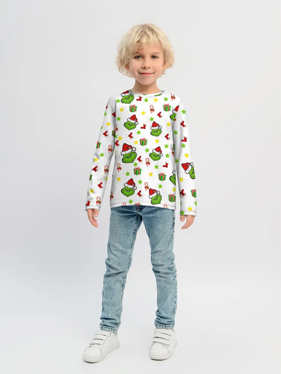 Детский лонгслив / Гринч