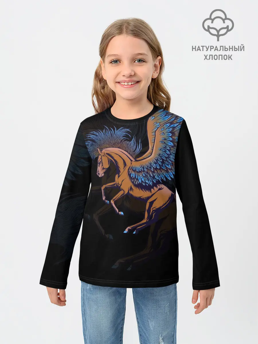 Детский лонгслив / Pegasus wings