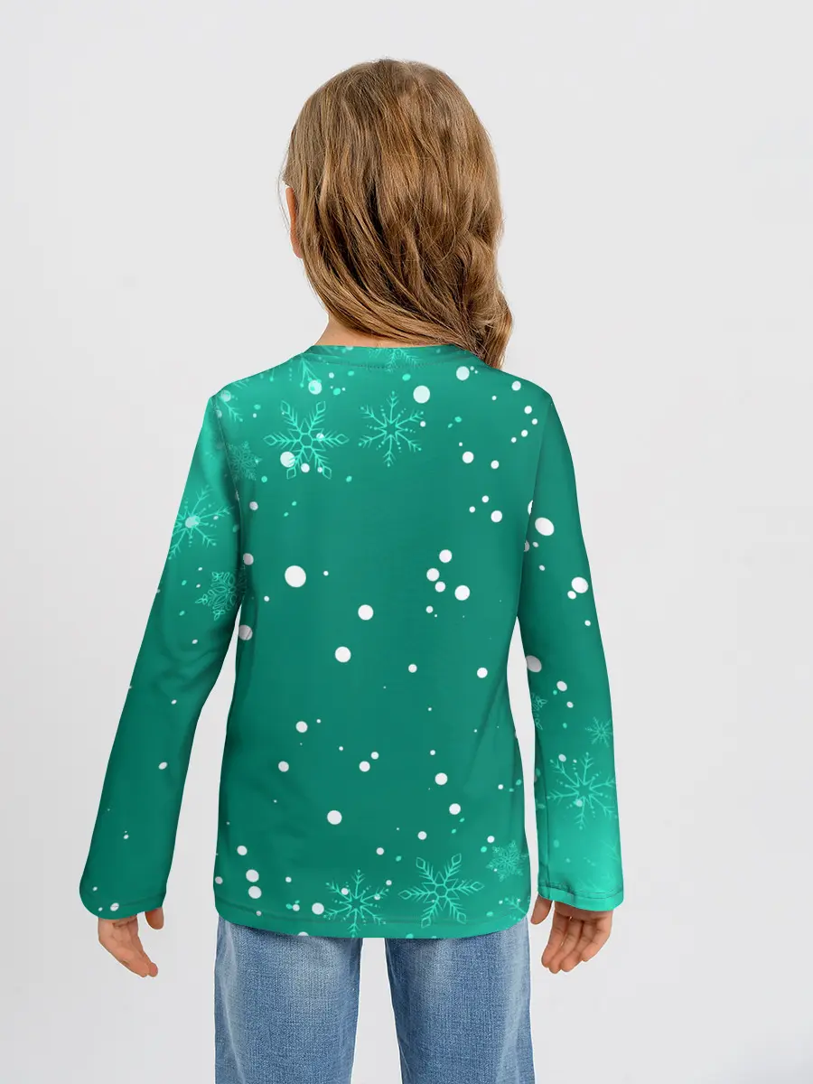 Детский лонгслив / AMONG US - СНЕЖНЫЙ