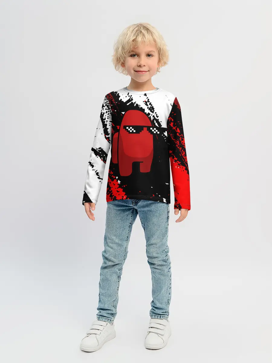 Детский лонгслив / Among Us Sus Life Imposter.