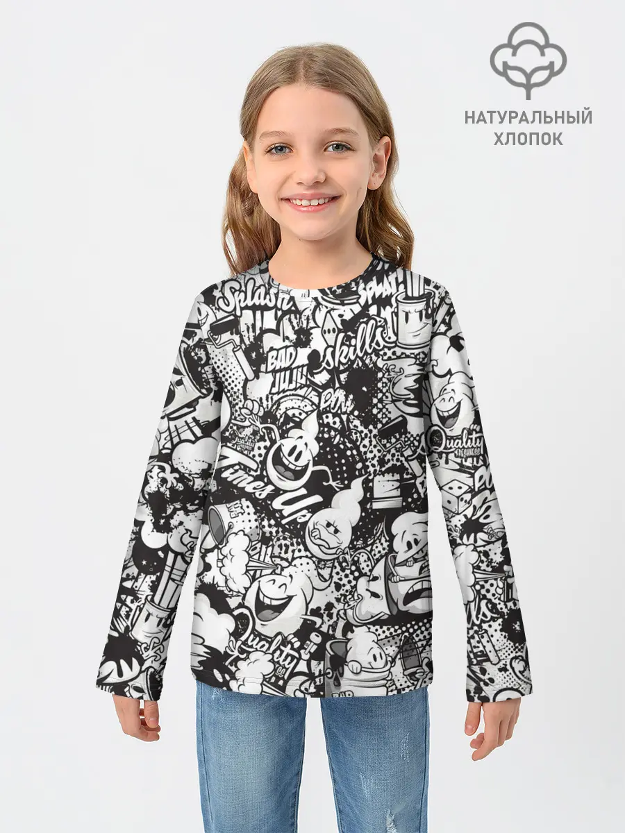 Детский лонгслив / Граффити