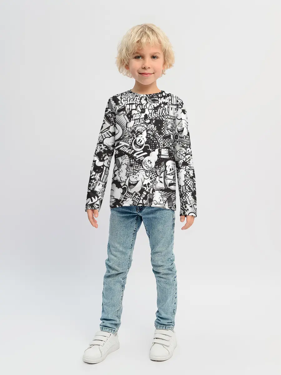 Детский лонгслив / Граффити