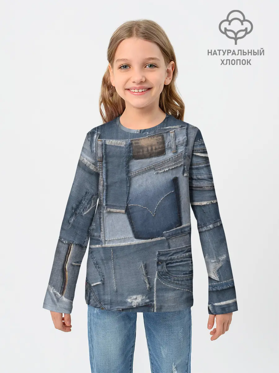 Детский лонгслив / Jeans life