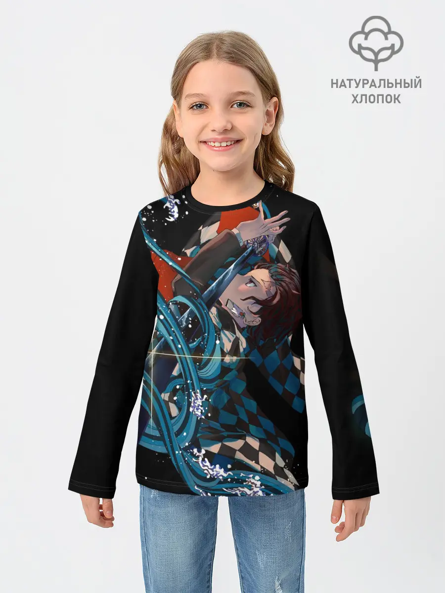 Детский лонгслив / КЛИНОК РАССЕКАЮЩИЙ ДЕМОНОВ