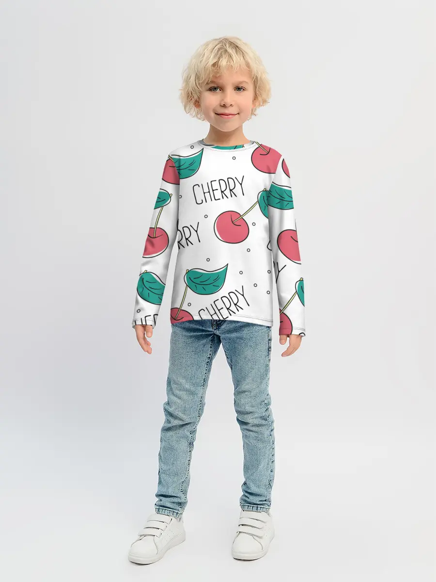 Детский лонгслив / Вишенки Cherry