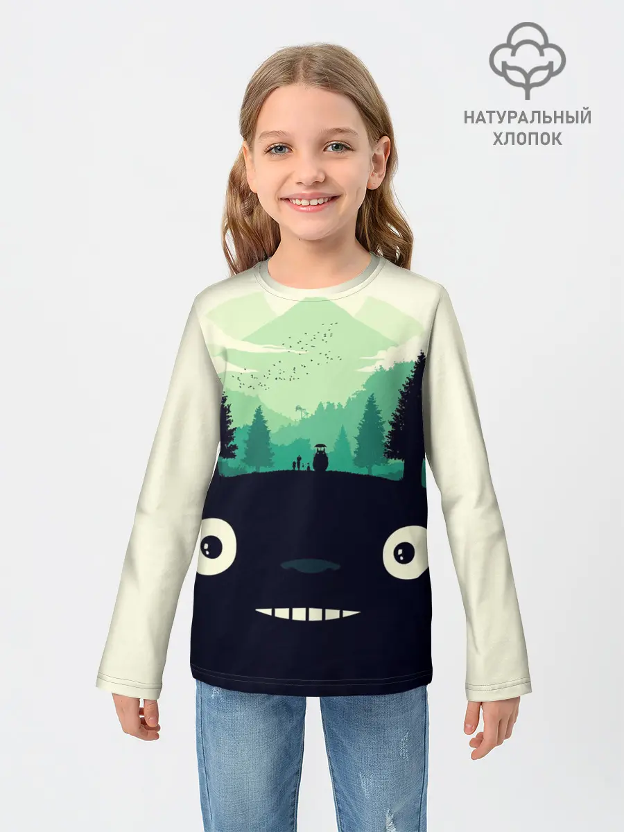 Детский лонгслив / Тоторо охраняет лес