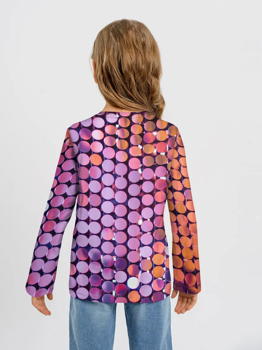 Детский лонгслив / Вечеринка точки глянцевый узор