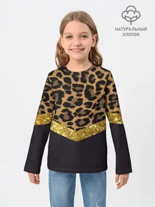 Детский лонгслив / Леопардовый принт