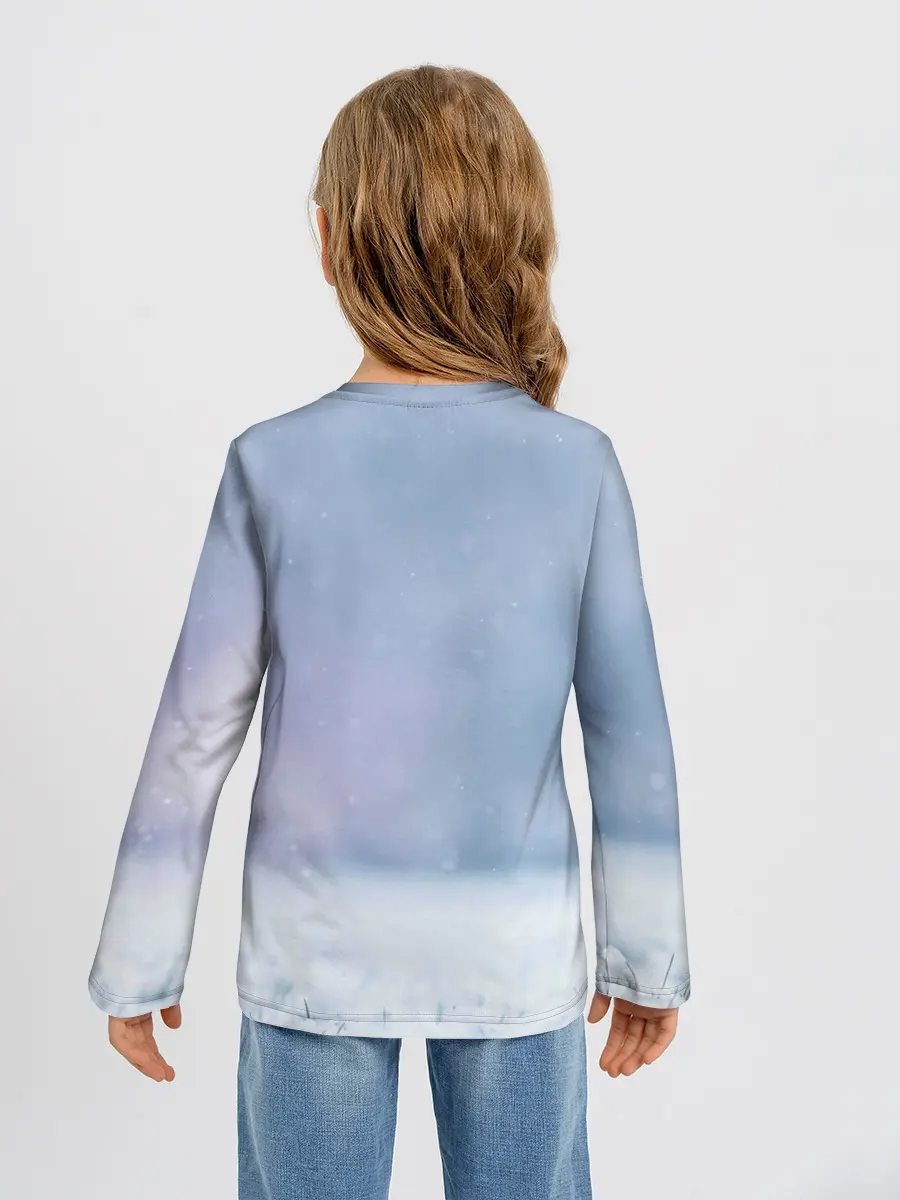 Детский лонгслив / Чихуахуа в снегу