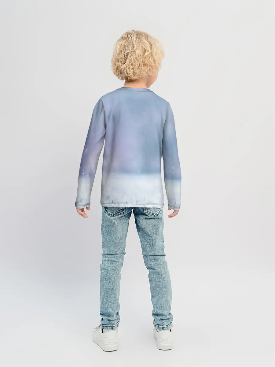 Детский лонгслив / Чихуахуа в снегу