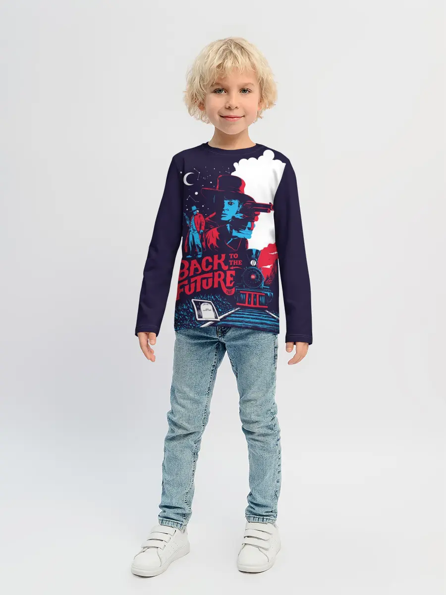 Детский лонгслив / назад в будущее