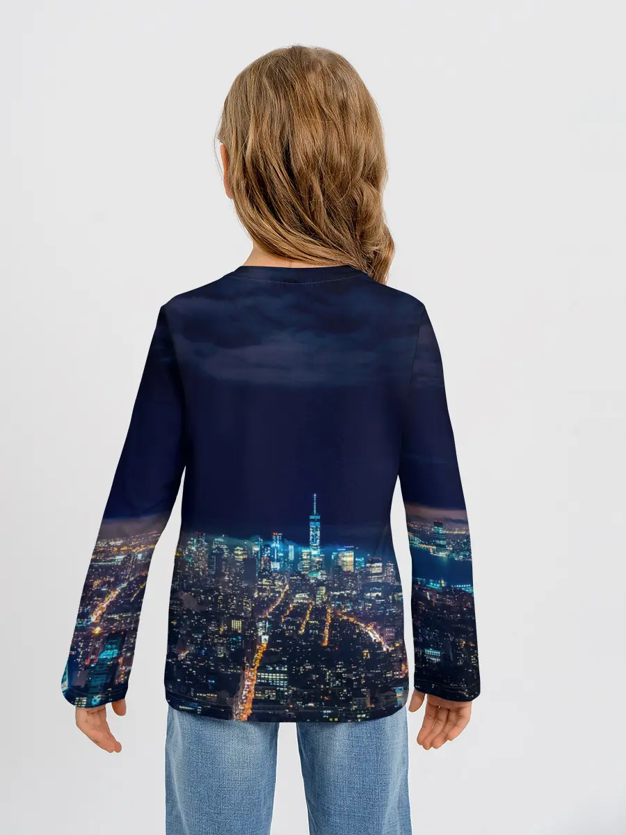 Детский лонгслив / Ночной город