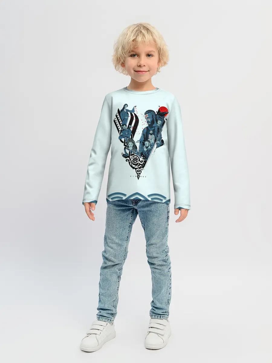 Детский лонгслив / Викинги