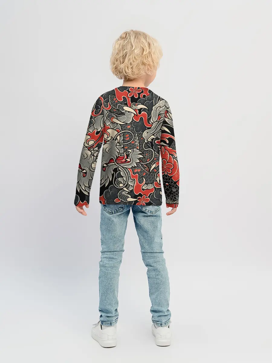 Детский лонгслив / Самурай