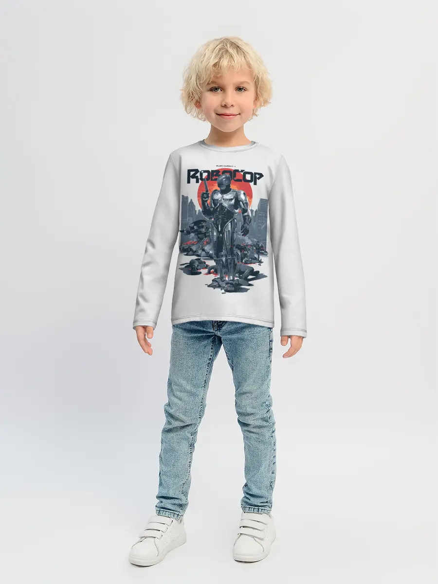 Детский лонгслив / Робот полицейский