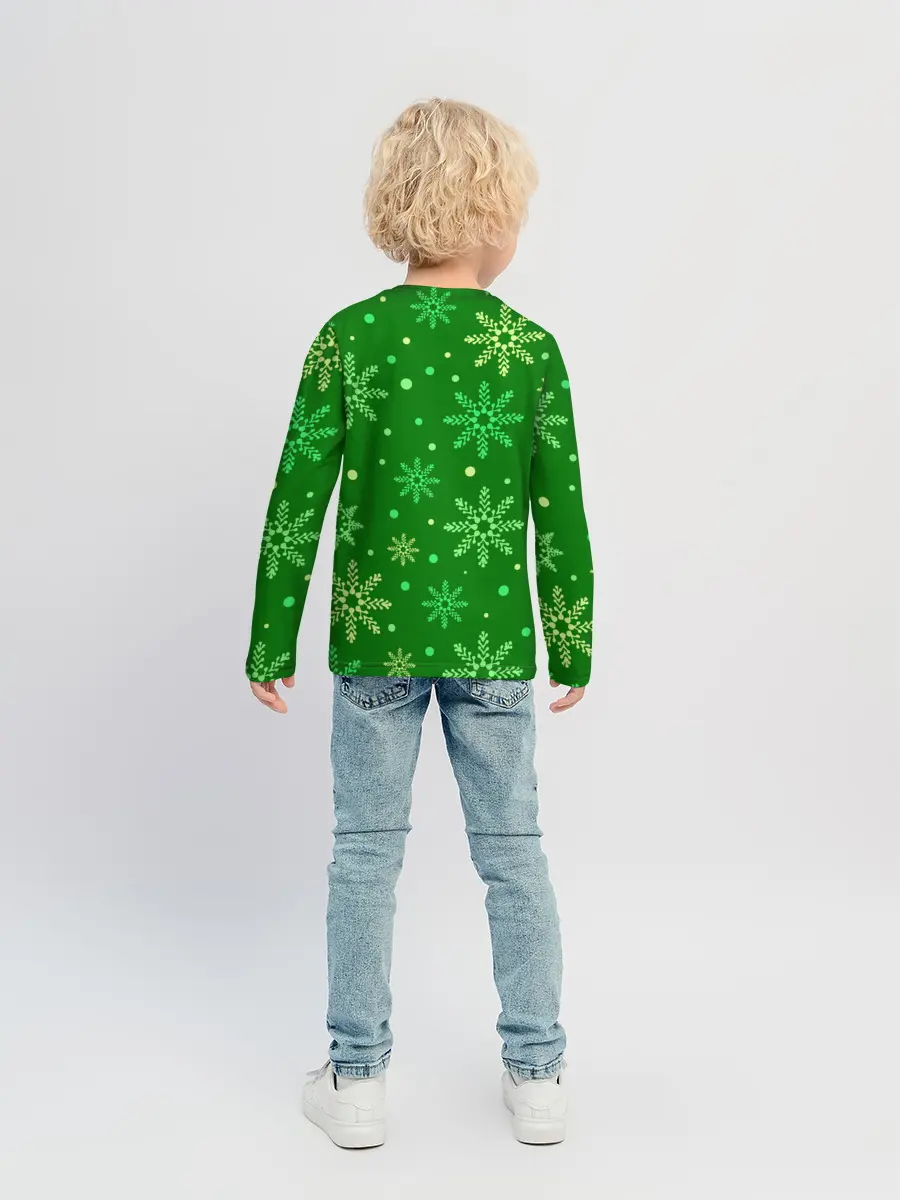 Детский лонгслив / ЗИМНИЙ MINECRAFT