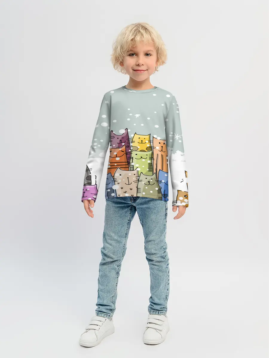 Детский лонгслив / Котики