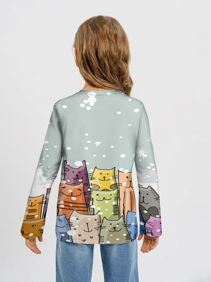 Детский лонгслив / Котики