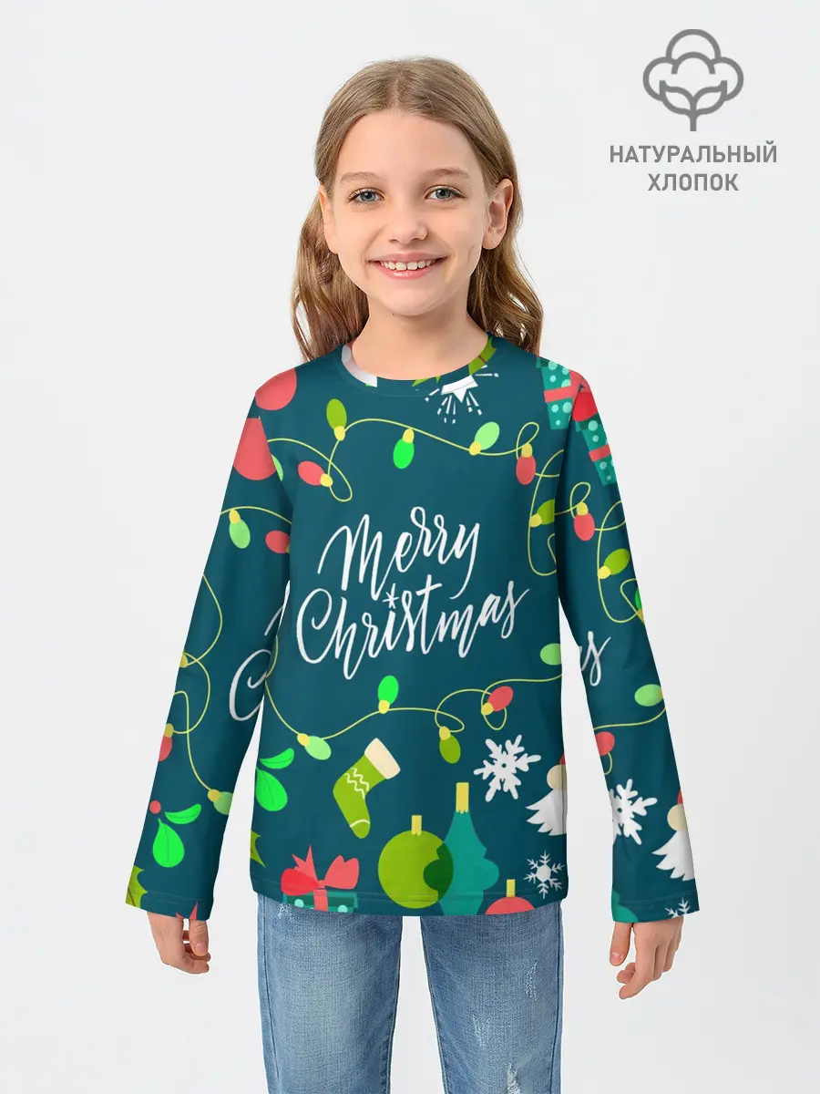 Детский лонгслив / Merry Christmas