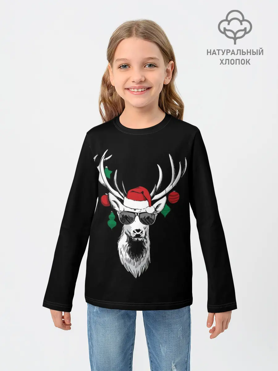 Детский лонгслив / Рождественский Олень