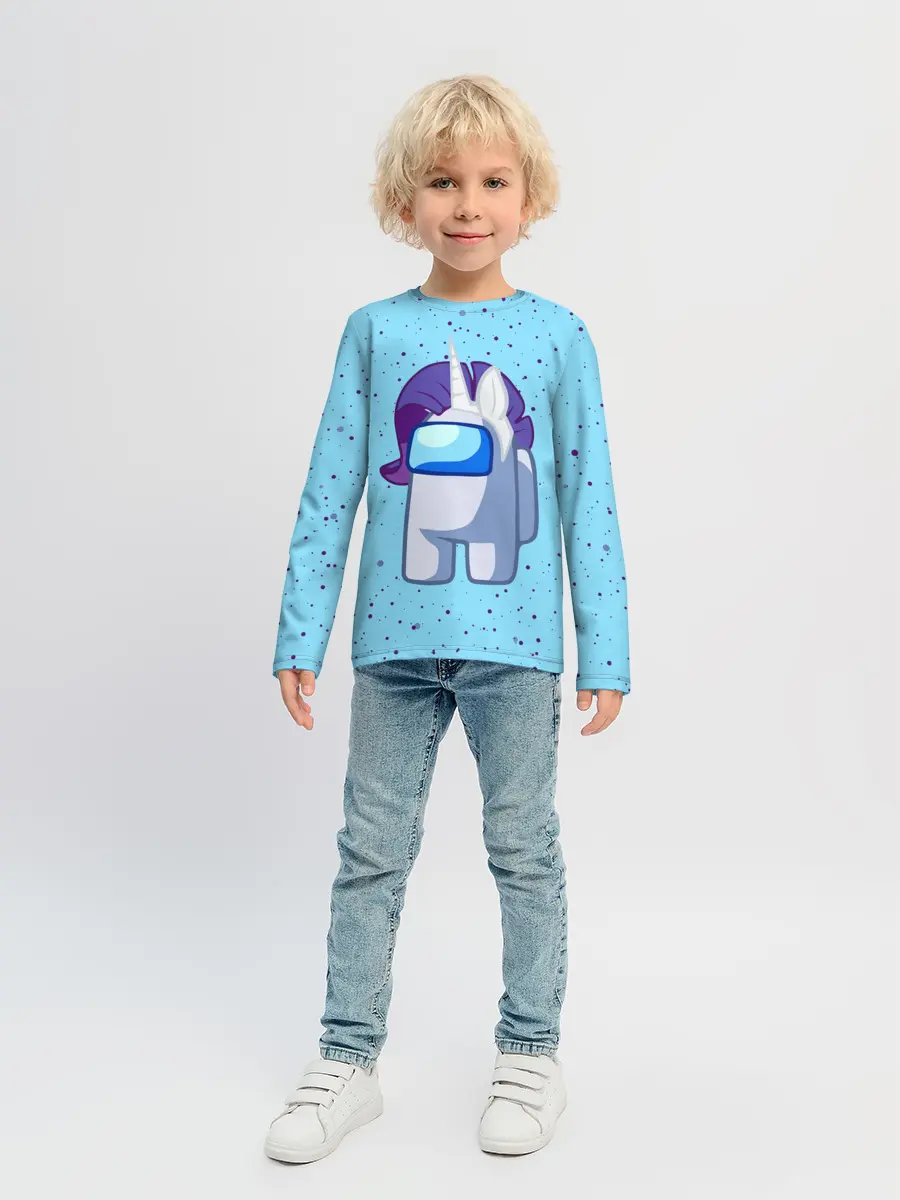 Детский лонгслив / AMONG US - ЕДИНОРОГ