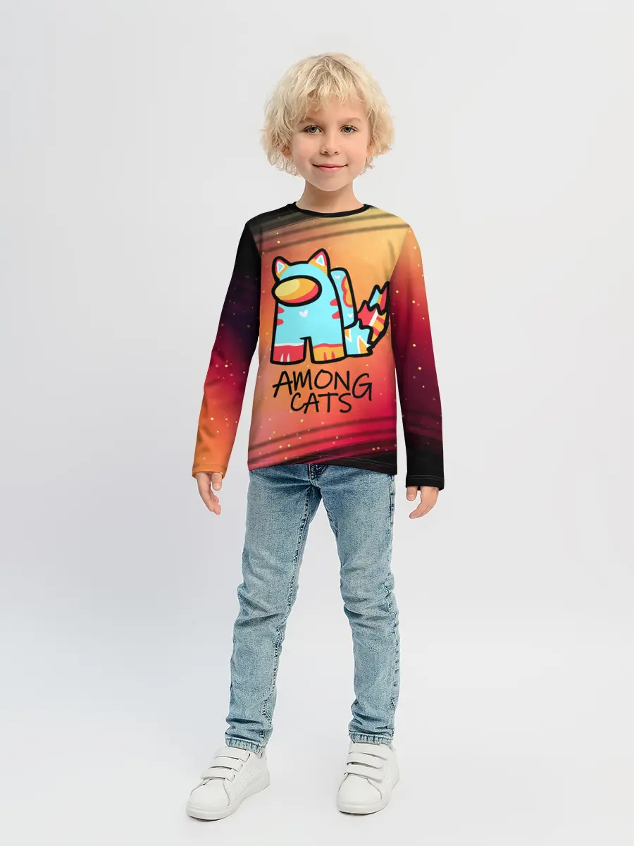 Детский лонгслив / AMONG US - КОТИК