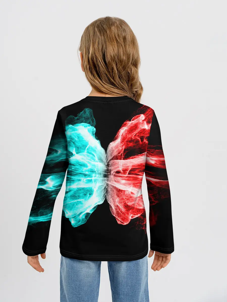 Детский лонгслив / AMONG US - БИТВА ОГНЕЙ