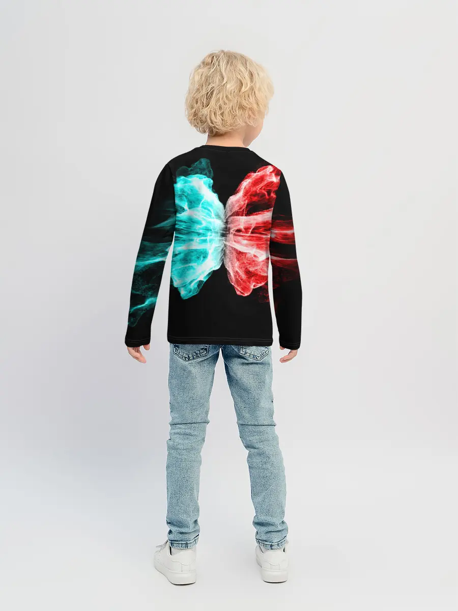 Детский лонгслив / AMONG US - БИТВА ОГНЕЙ