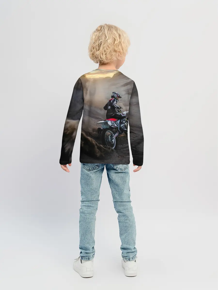 Детский лонгслив / Душа питбайкера