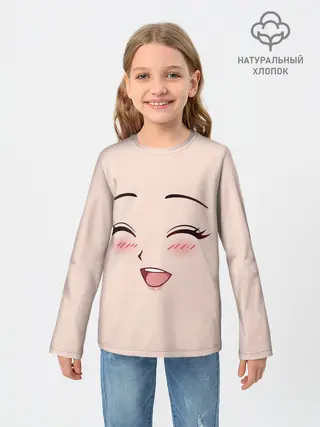 Детский лонгслив / Сonfused anime face