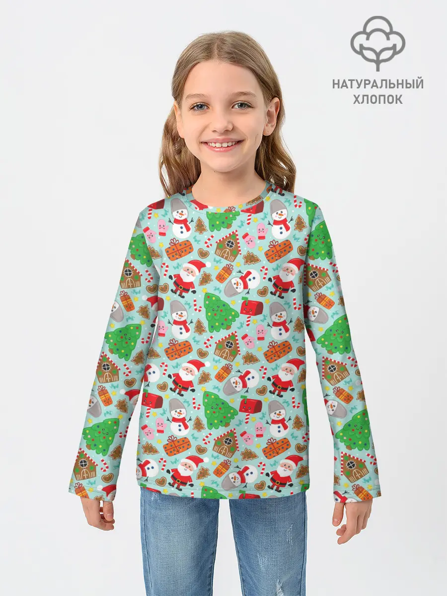 Детский лонгслив / Новый Год