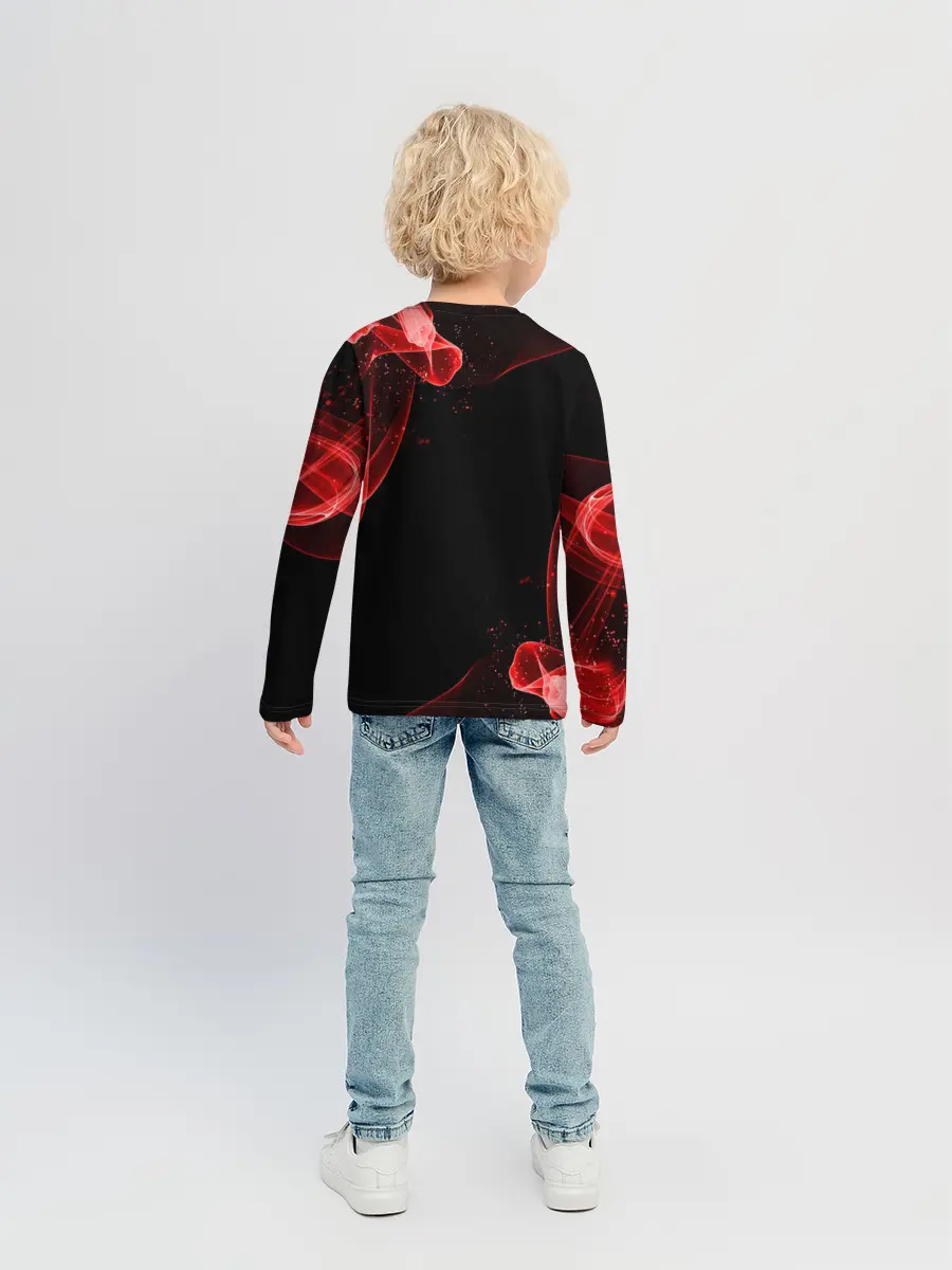 Детский лонгслив / AMONG US - КРАСНЫЙ