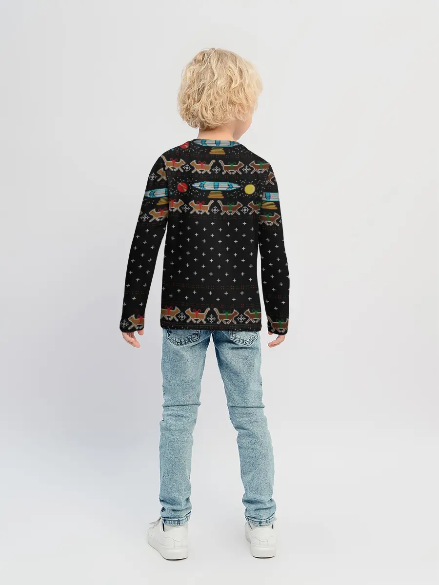 Детский лонгслив / Wishing you a meowy catmas