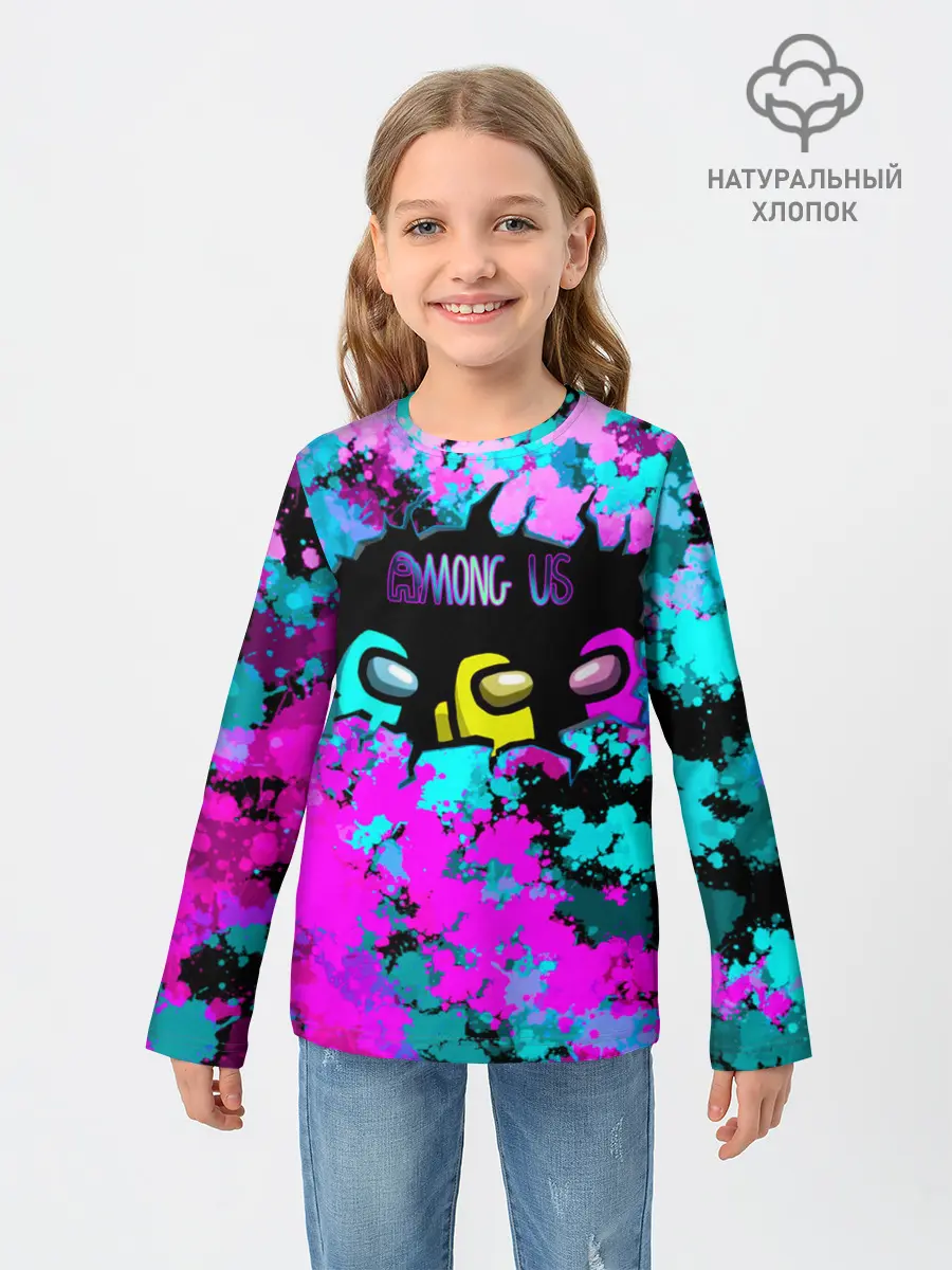 Детский лонгслив / Among Us